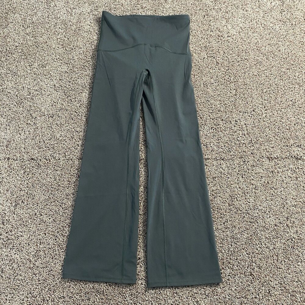SPANX Women's Booty Boost Flare Pant Leggings Green Size L Petite Activewear